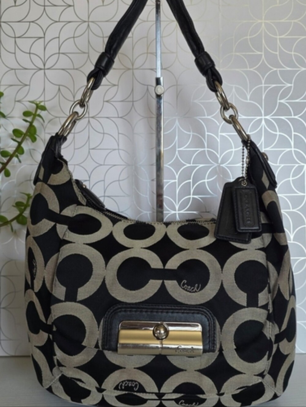 Coach Kristen Signature Canvas Hobo With Crossbody Strap